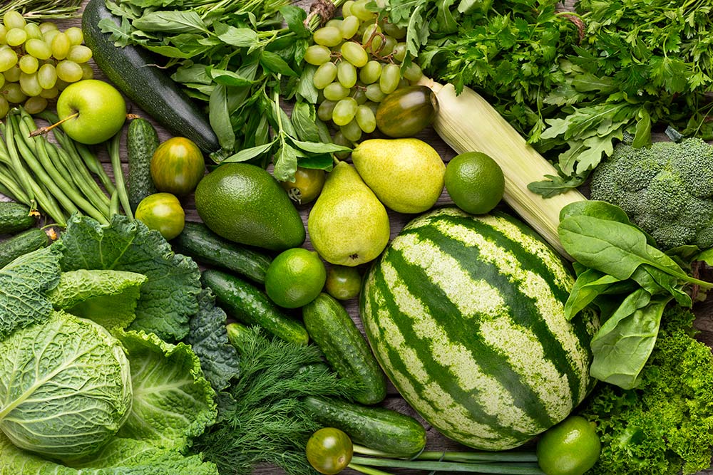 Eat in color with vegetables and fruit